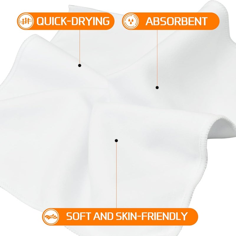 CYCLXY 12 Pack Sweat Absorbing Handkerchiefs,Gym Workout Towels Microfiber Sweat Rags Towels for Men & Women, Running Sports accessories Small Cloth for Face Hand,Black Hankies (10" x 10") - Image 3